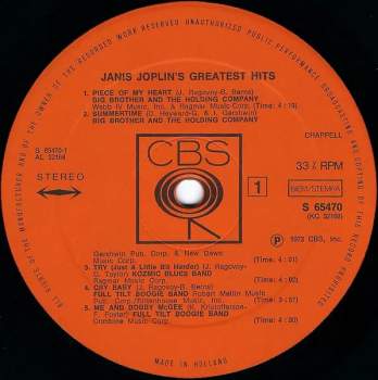 Janis Joplin: Janis Joplin's Greatest Hits