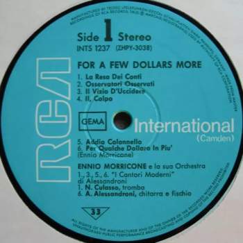The Ennio Morricone Orchestra: For A Few Dollars More / A Fistful Of Dollars
