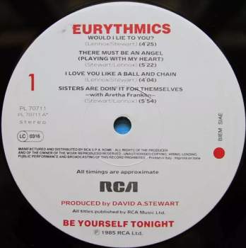 Eurythmics: Be Yourself Tonight