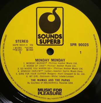 The Mamas & The Papas: Best Of The Mamas & The Papas - Monday Monday