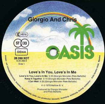 Giorgio Moroder: Love's In You, Love's In Me