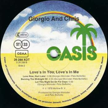 Giorgio Moroder: Love's In You, Love's In Me