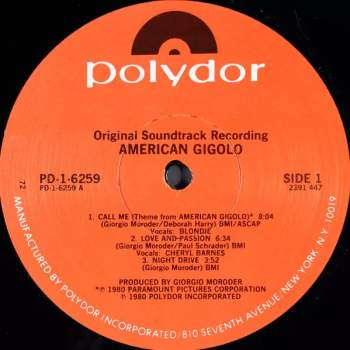 Giorgio Moroder: American Gigolo (Original Soundtrack Recording)