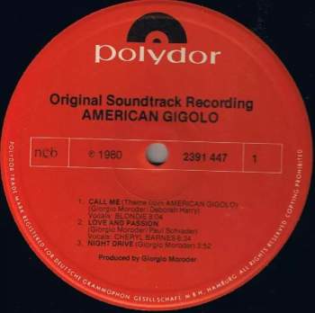 Giorgio Moroder: American Gigolo (Original Soundtrack Recording)