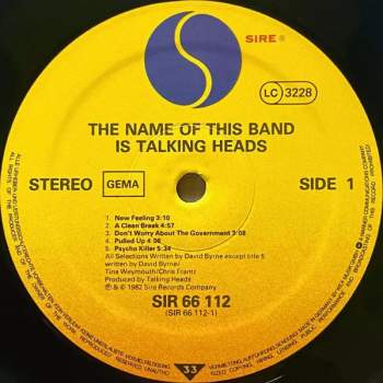 Talking Heads: The Name Of This Band Is Talking Heads