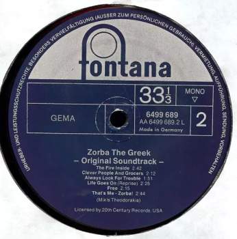Mikis Theodorakis: Zorba The Greek - Original Soundtrack -