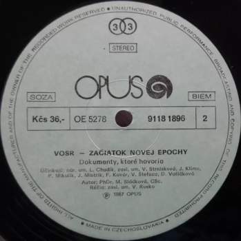 Vladimír Rusko: VOSR — Začiatok Novej Epochy