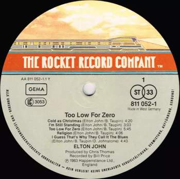 Elton John: Too Low For Zero