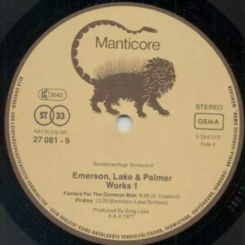 Lake & Palmer Emerson: Works (Volume 1)