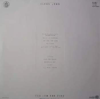 Elton John: Too Low For Zero