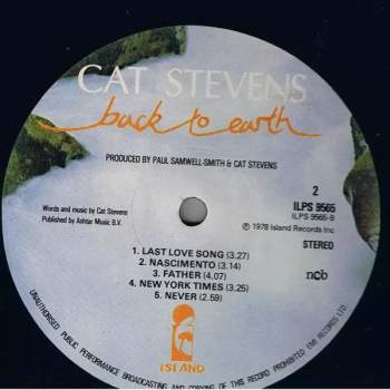 Cat Stevens: Back To Earth