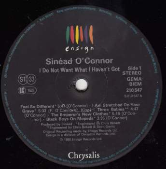 Sinéad O'Connor: I Do Not Want What I Haven't Got