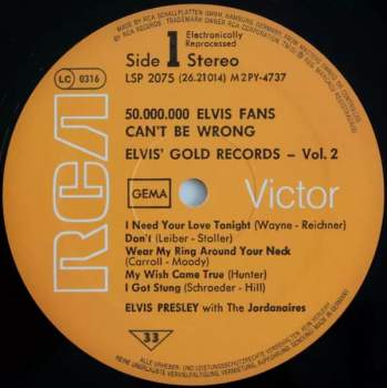 Elvis Presley: 50,000,000 Elvis Fans Can't Be Wrong (Elvis' Gold Records, Vol. 2)