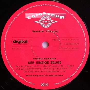 Maurice Jarre: Original Filmmusik - Der Einzige Zeuge (Original Filmmusik)