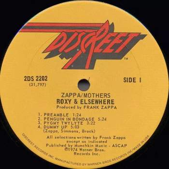 Frank Zappa: Roxy & Elsewhere