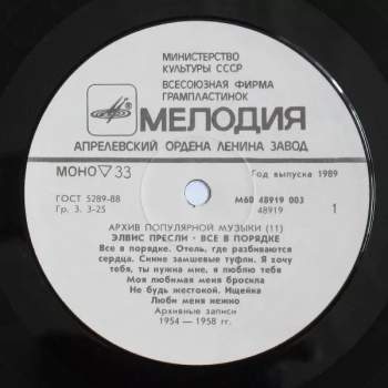 Elvis Presley: That's All Right = Все В Порядке