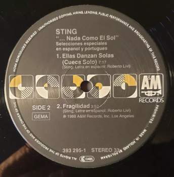 Sting: ...Nada Como El Sol (Selecciones Especiales En Espanol Y Portugues)