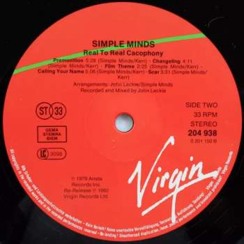 Simple Minds: Real To Real Cacophony