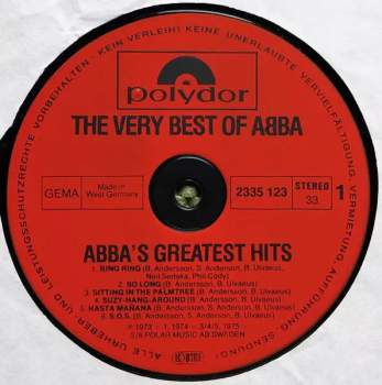 ABBA: The Very Best Of ABBA (ABBA's Greatest Hits)