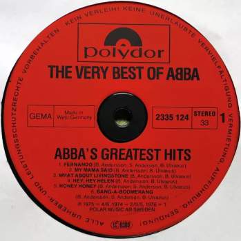 ABBA: The Very Best Of ABBA (ABBA's Greatest Hits)