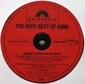 ABBA: The Very Best Of ABBA (ABBA's Greatest Hits)