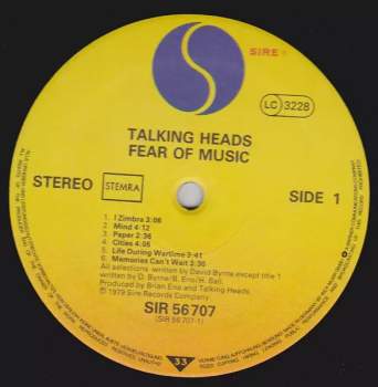 Talking Heads: Fear Of Music