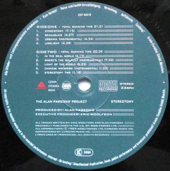 The Alan Parsons Project: Stereotomy CLR