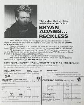Bryan Adams: Reckless CLR