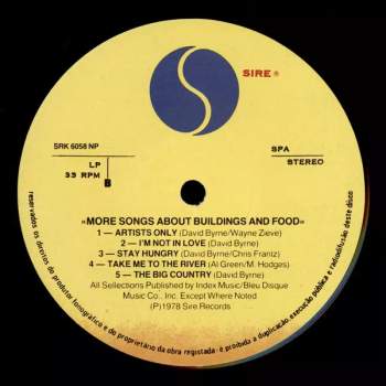 Talking Heads: More Songs About Buildings And Food