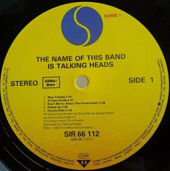 Talking Heads: The Name Of This Band Is Talking Heads