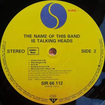Talking Heads: The Name Of This Band Is Talking Heads