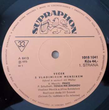 Vladimír Menšík: Večer S Vladimírem Menšíkem 1