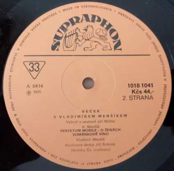 Vladimír Menšík: Večer S Vladimírem Menšíkem 1