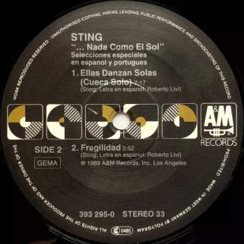 Sting: ...Nada Como El Sol (Selecciones Especiales En Espanol Y Portugues)