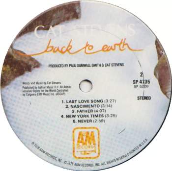 Cat Stevens: Back To Earth
