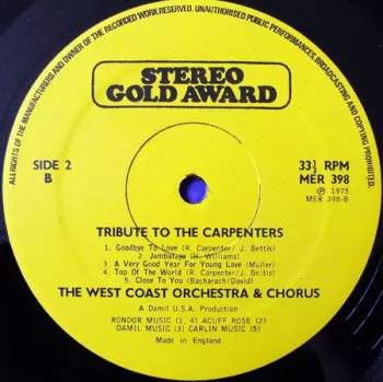 The West Coast Orchestra And Chorus: Tribute To The Carpenters