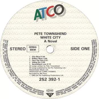 Pete Townshend: White City (A Novel)