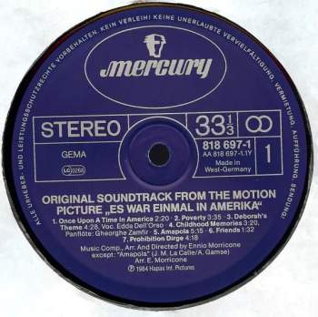 Ennio Morricone: Es War Einmal In Amerika (Original Motion Picture Soundtrack)