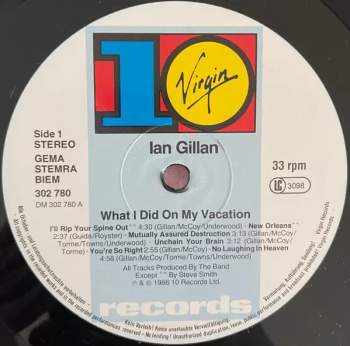 Ian Gillan: What I Did On My Vacation