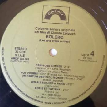 Francis Lai: Bolero (Colonna Sonora Originale)