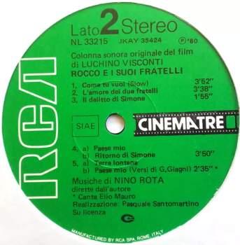 Nino Rota: Rocco E I Suoi Fratelli (Colonna Sonora Originale Del Film)