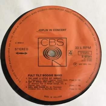 Janis Joplin: Joplin In Concert