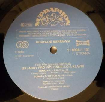 Felix Mendelssohn-Bartholdy: Sonatas For Cello And Piano / Variations Concertantes / Lied Ohne Worte