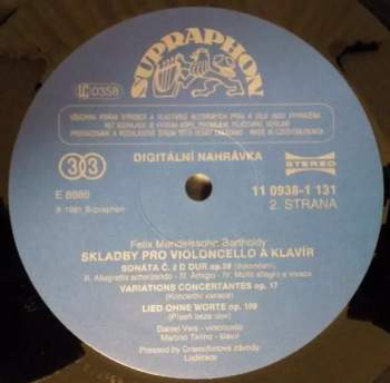 Felix Mendelssohn-Bartholdy: Sonatas For Cello And Piano / Variations Concertantes / Lied Ohne Worte