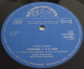 The Czech Philharmonic Orchestra: Symphony No. 9 (2xLP)