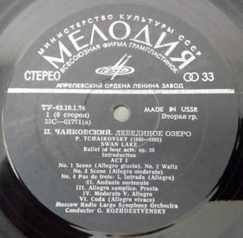 Pyotr Ilyich Tchaikovsky: Лебединое Озеро, Балет = Swan Lake, Ballet