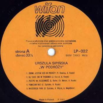 Urszula Sipińska: W Podróży