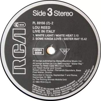 Lou Reed: Live In Italy