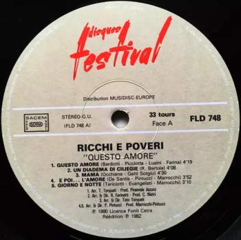Ricchi E Poveri: Questo Amore