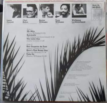 Chet Baker: Larry Coryell Chet Baker Featuring: Buster Williams Tony Williams Wolfgang Lackerschmid